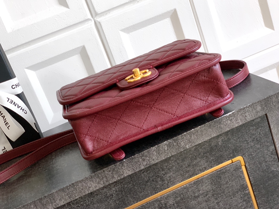 Ch@nel Flap Bag- 22x19.5x7CM