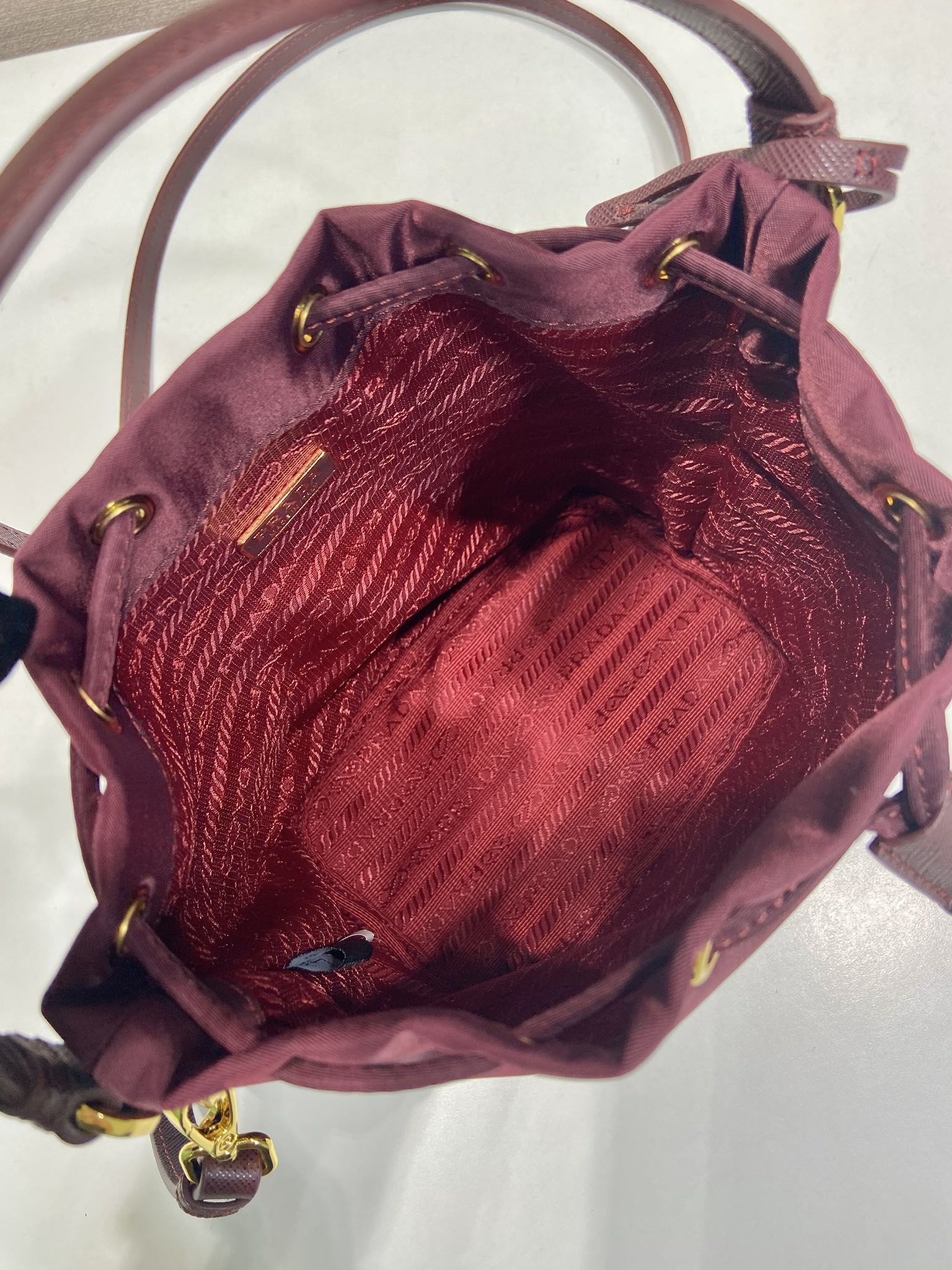 Pra*a 1be067 bucket bag-15.5*19.5*10cm