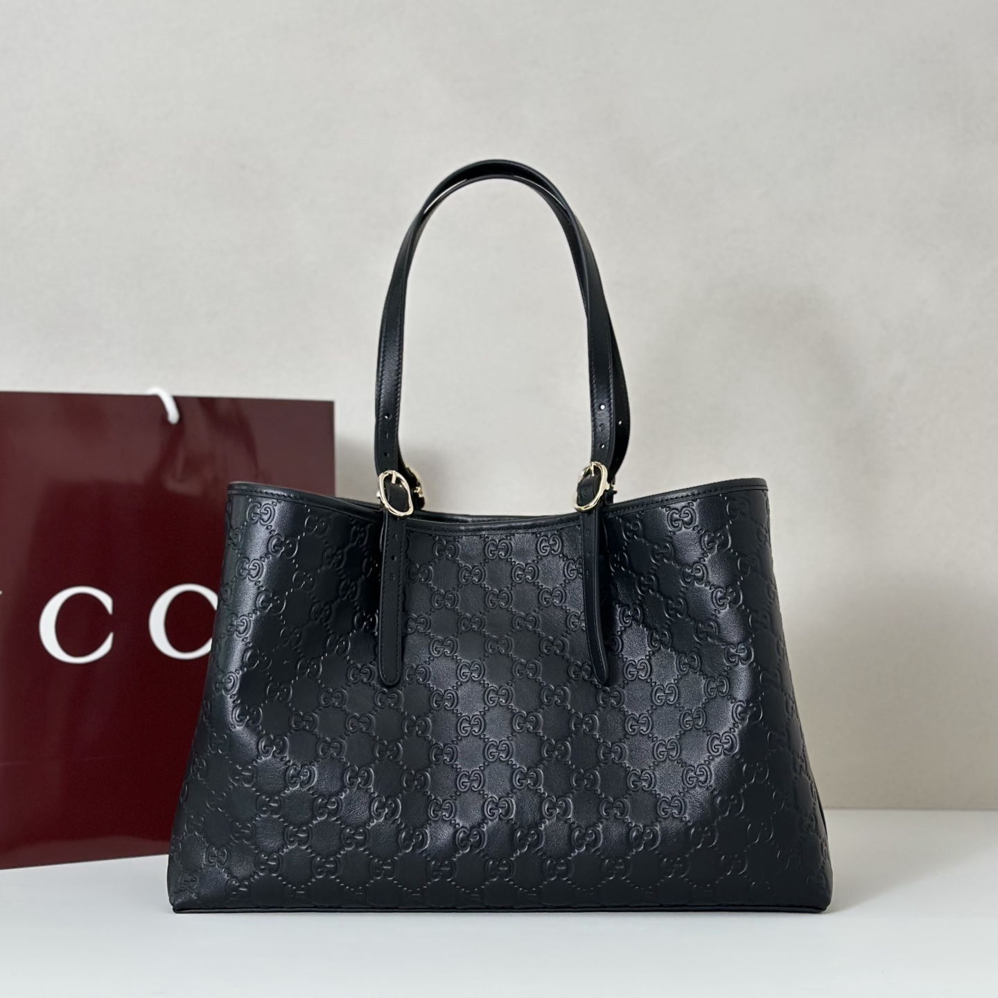 Guc-ci GG Emblem Tote Bag-38*25.5*15CM