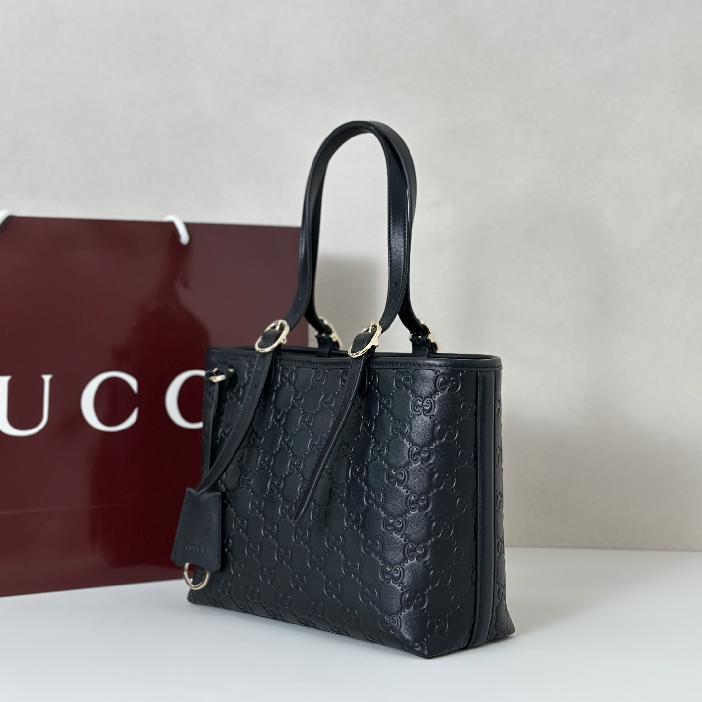 Guc-ci GG Emblem Tote Bag-25*20*10CM
