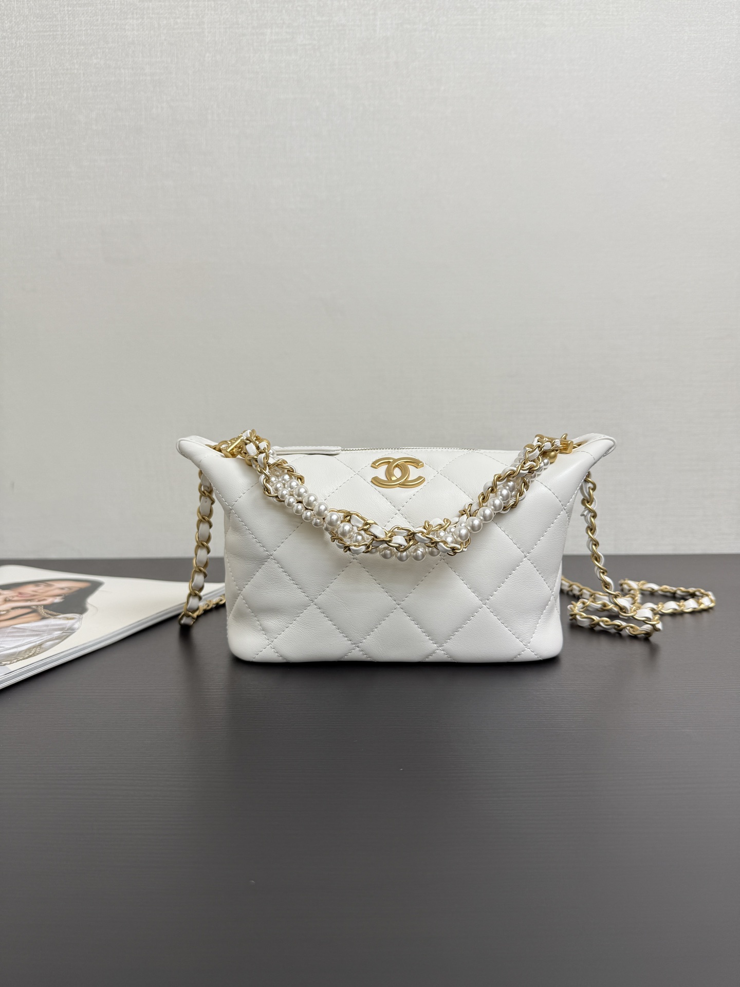 Ch@nel Hobo Handbag-13*23.5CM