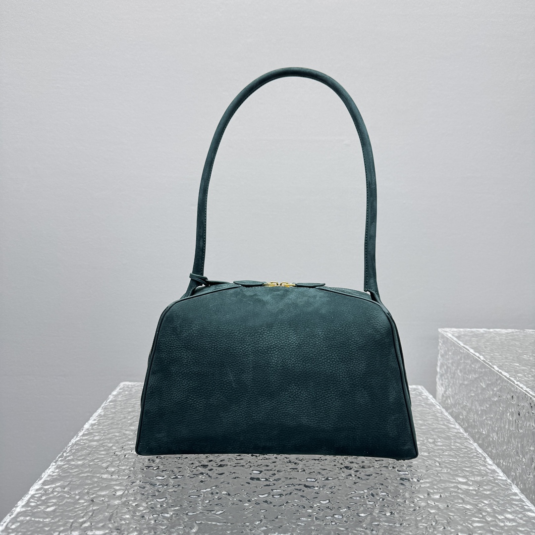 ALAÏA Le Bulldog medium Nubuck Shoulder Bag-32*17*15CM