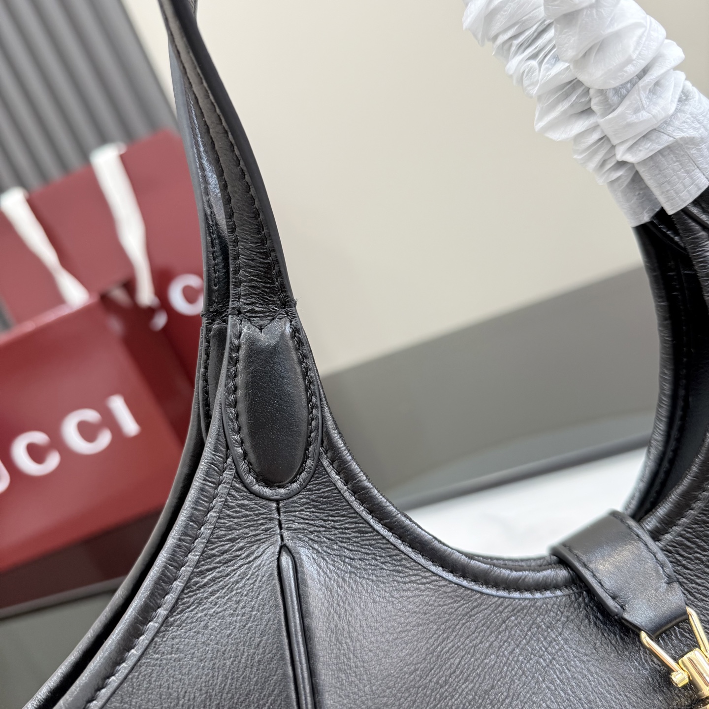 Gvc*1 Mercato Small Tote Bag In Black Leather-26*23*11CM