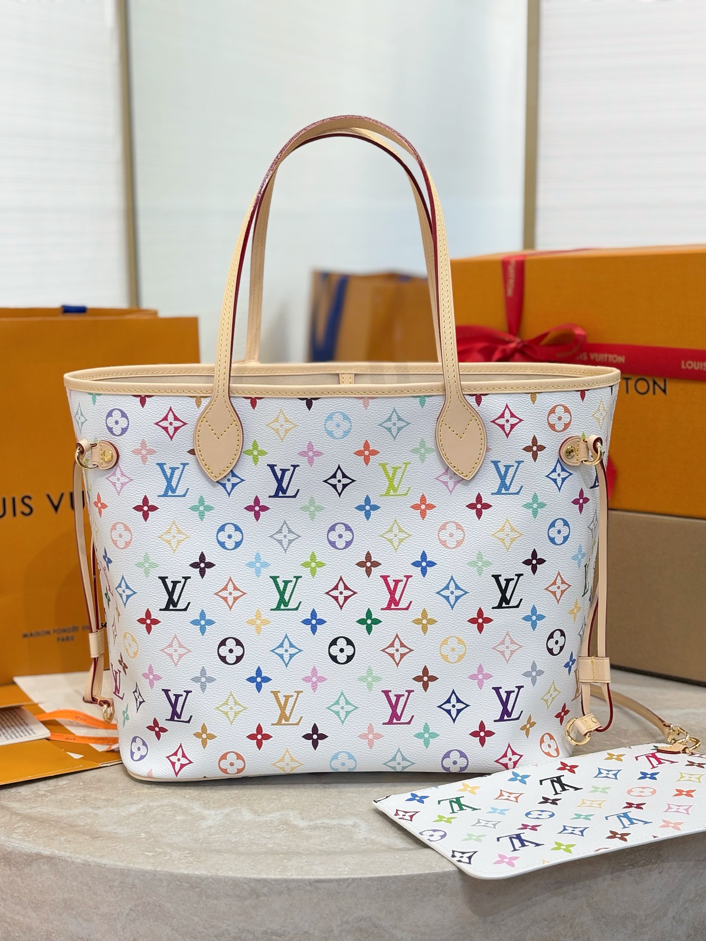 LV x TM Neverfull MM Other Monogram Canvas-31 x 28 x 14CM
