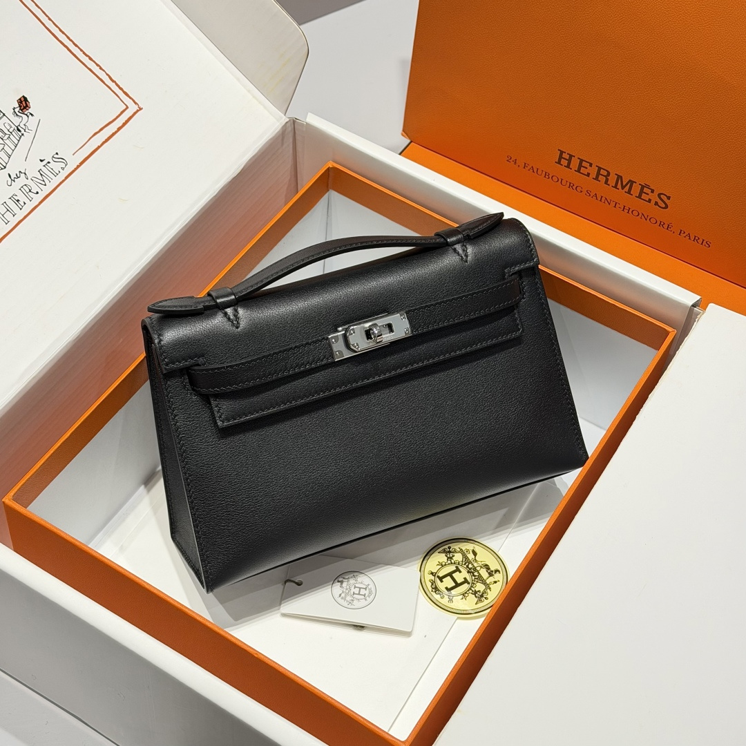 H**me5 Mini Kelly Pochette-Swift -22CM