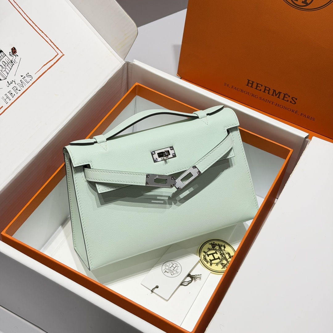 H**me5 Mini Kelly Pochette-Swift -22CM