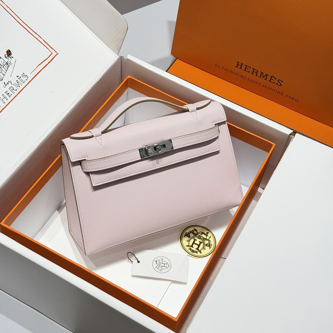 H**me5 Mini Kelly Pochette-Swift -22CM