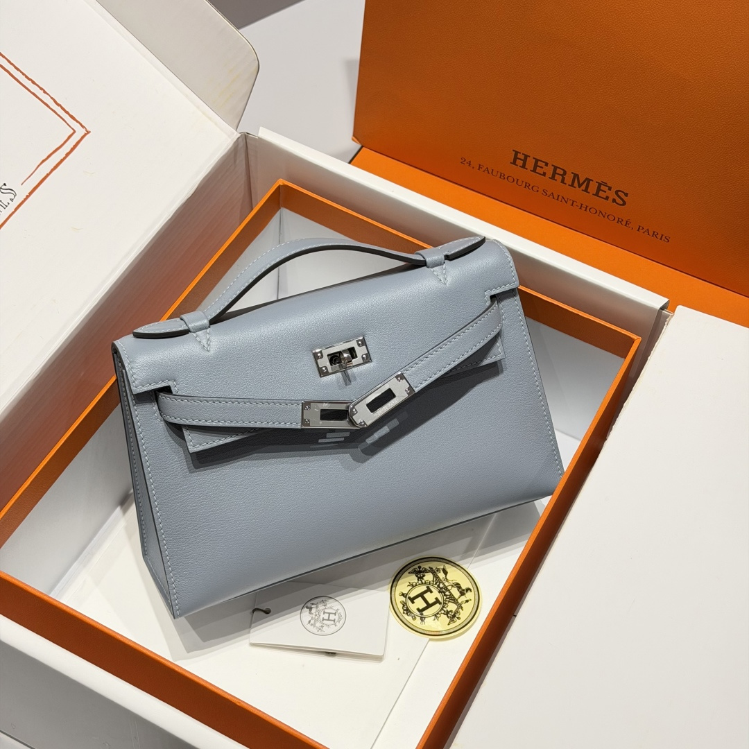 H**me5 Mini Kelly Pochette-Swift -22CM