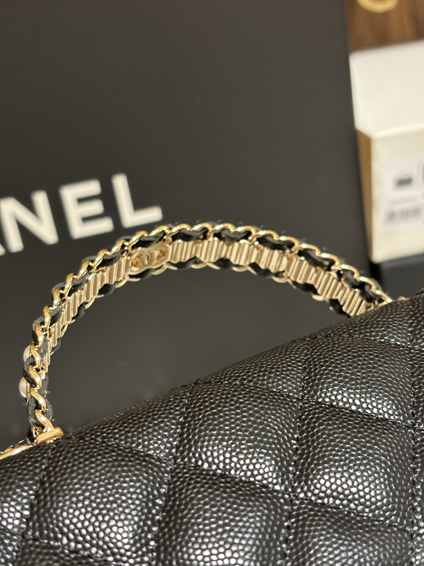 Ch@Nel Caviar Quilted Crystal CC Wallet On Chain-13*19.5*3.5CM