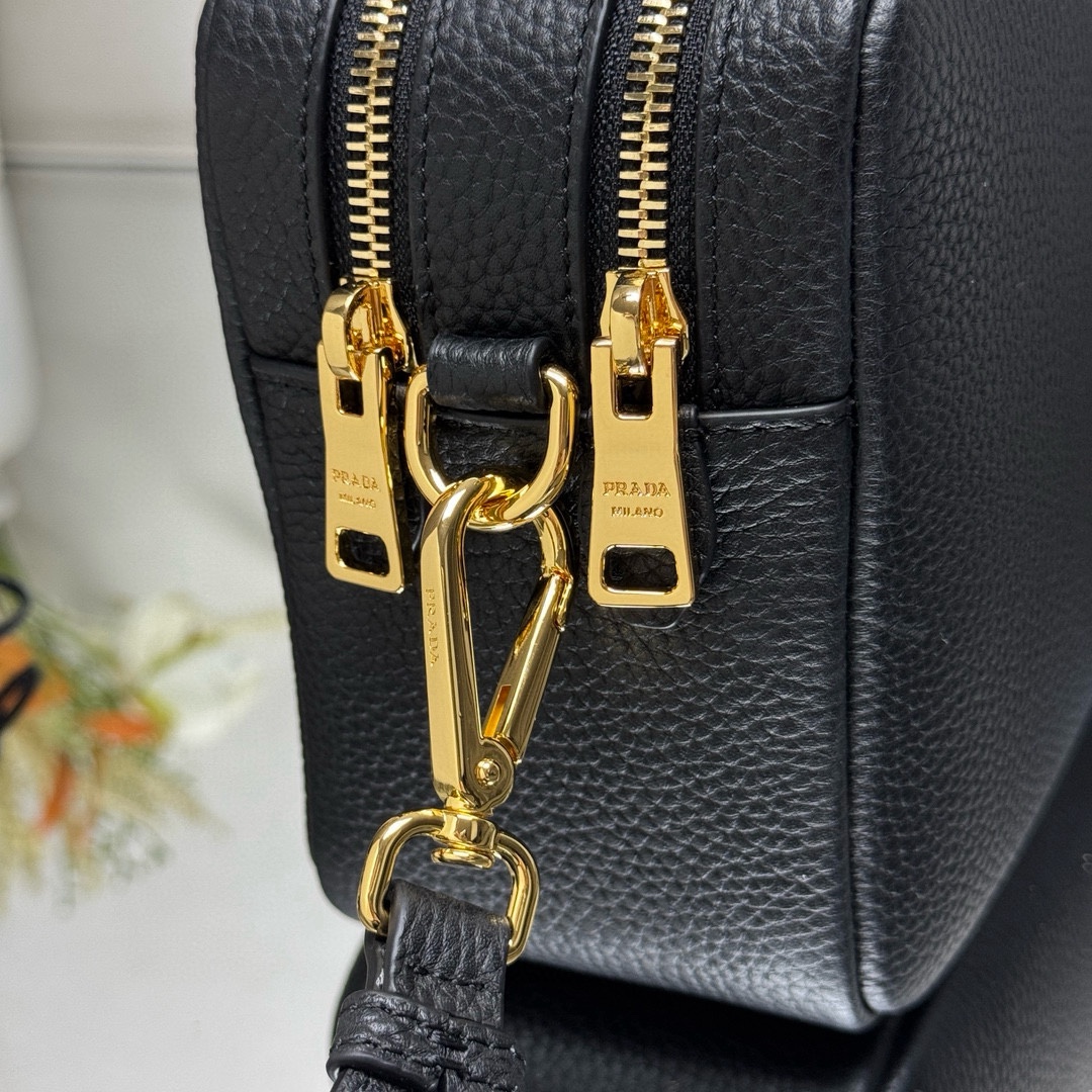 Pra*a Leather Shoulder Bag-1BH082-22*14*8CM