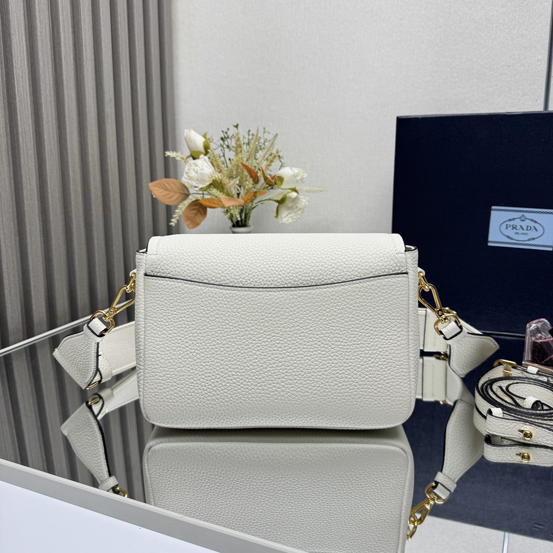 Pra*a 1BD314 Leather Shoulder Bag-23*18*9CM