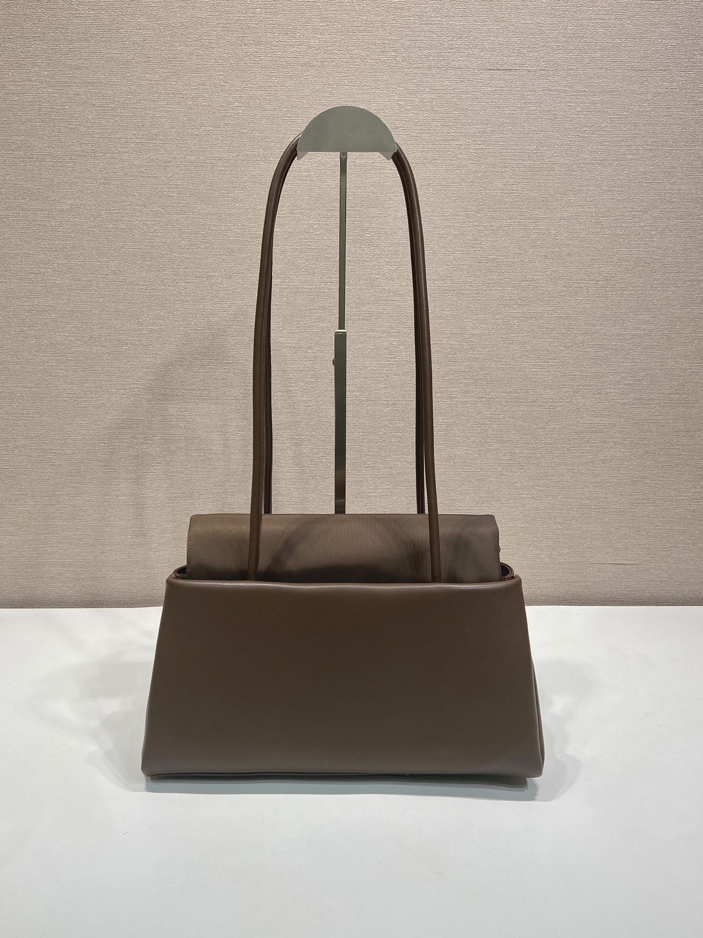 Pra*a Black Passage Medium Leather Bag-1BA495-28*14.5*12cm