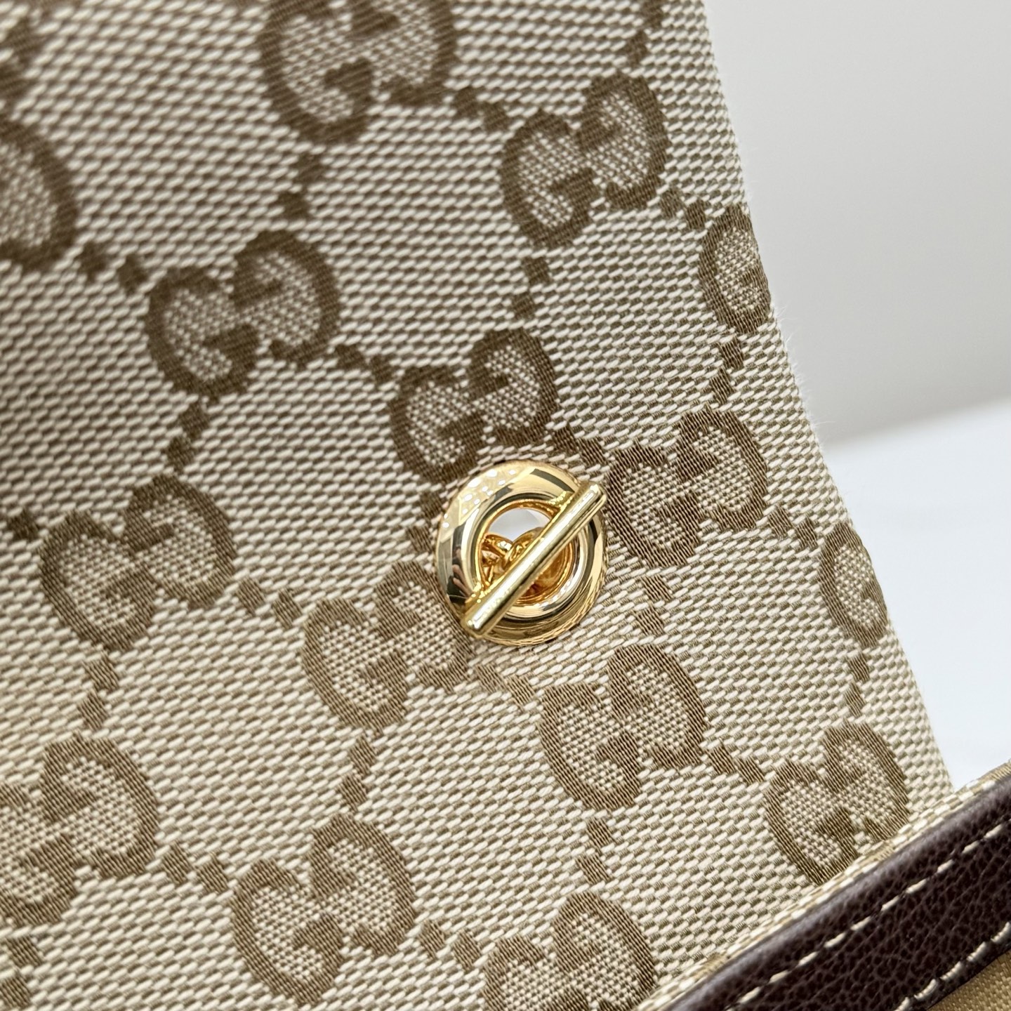 Gv*c* GG Marmont Mini Shoulder Bag In Sand And Brown GG-18.5*11.5*7CM