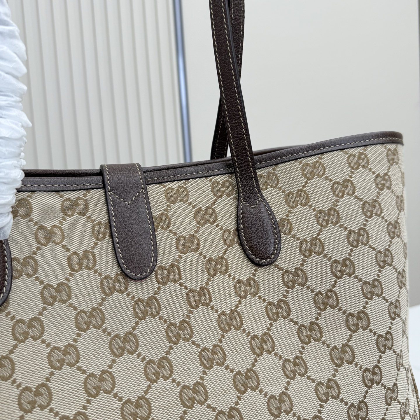 Guc*ci Jackie Medium Tote Bag In Black Leather-45*28*12CM