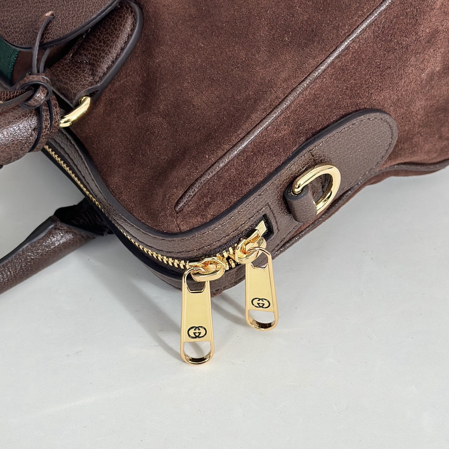 Gvc*1 Borsetto Medium Soston Bag In Dark Brown Suede-28*15*10CM