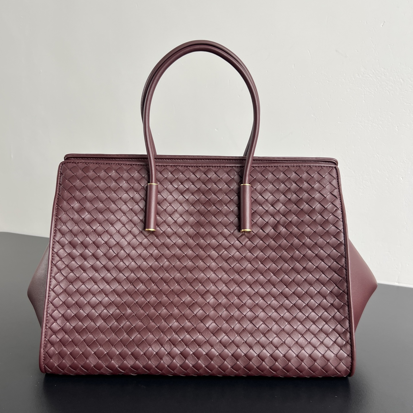 B0tt*ga Ven*ta Barbara Intrecciato Leather Tote-37x27x24CM