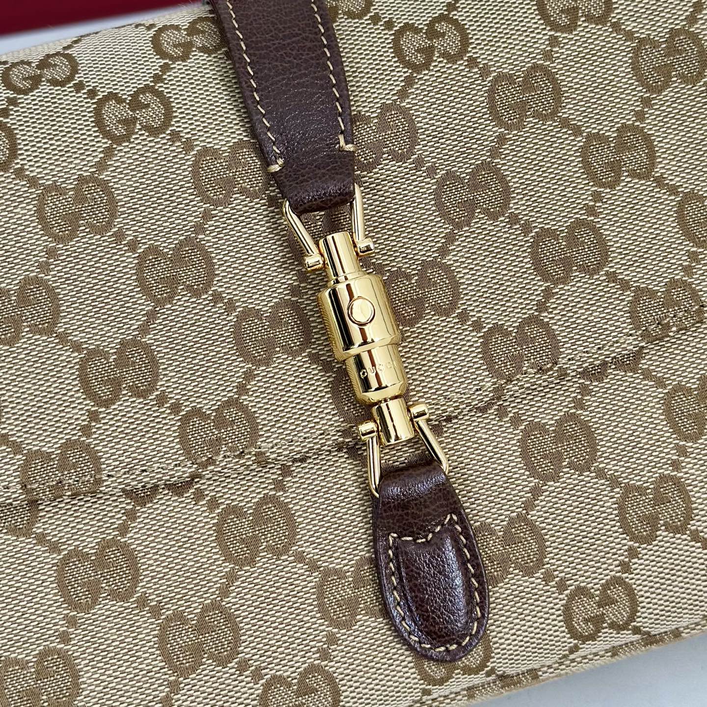 Guc*ci Aperitivo Medium Shoulder Bag In Sand And Brown GG-16*14.5*3.5CM