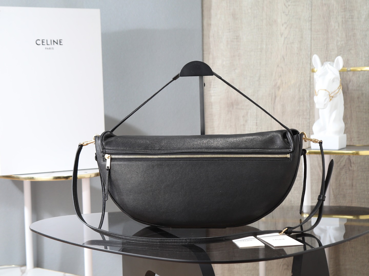 Cel*in Halfmoon Soft Triomphe Bag-46*19*10CM