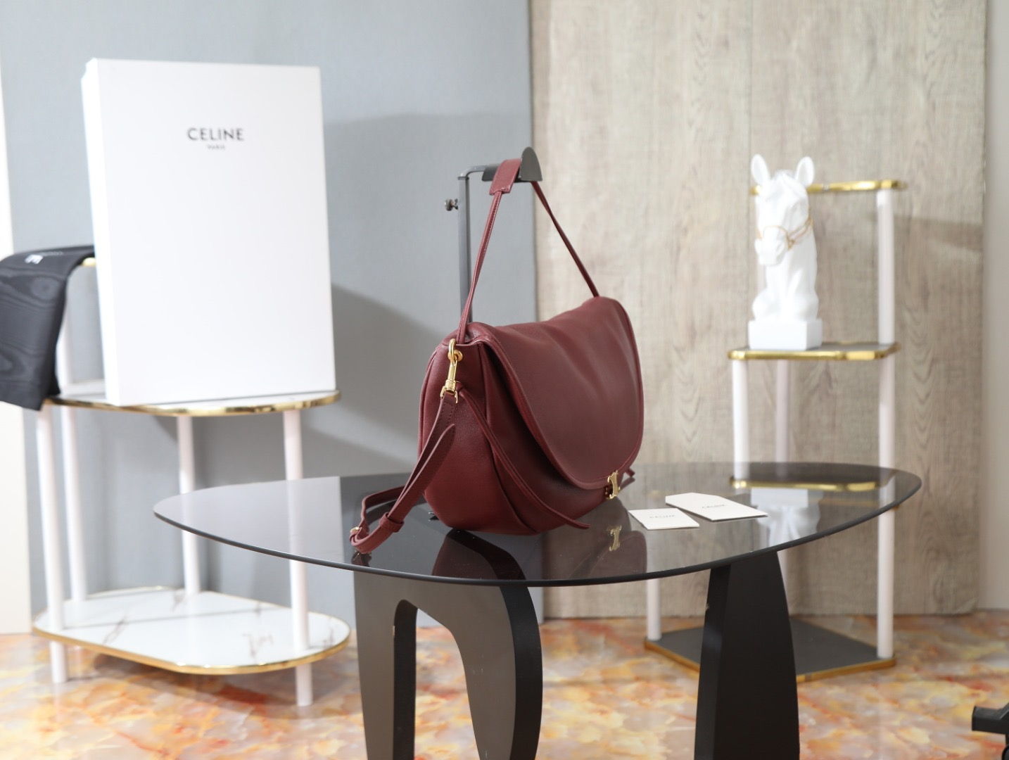 Cel*in Halfmoon Soft Triomphe Bag-46*19*10CM