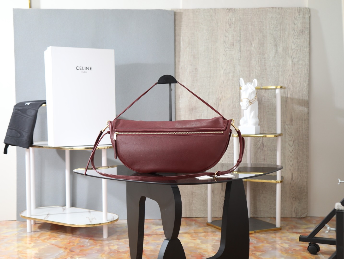 Cel*in Halfmoon Soft Triomphe Bag-46*19*10CM