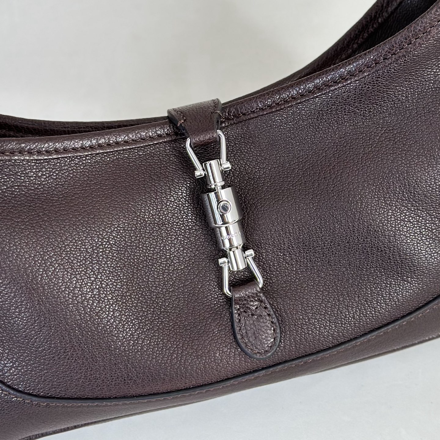Gvc*1 Jackie Shoulder Bag In Brown Leather-27*13*.3.5CM