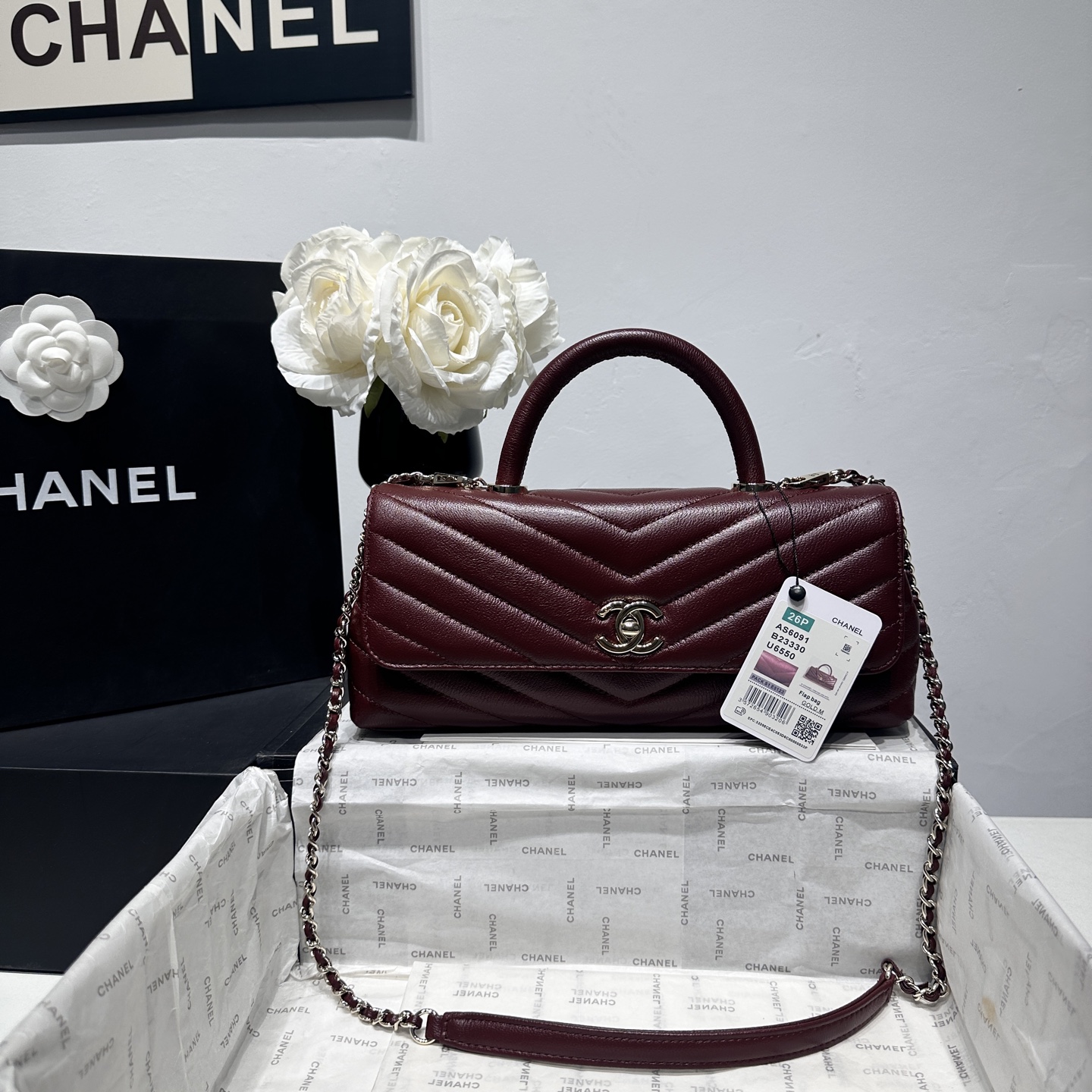 Ch@nel Coco Handle Flap Bag-32CM
