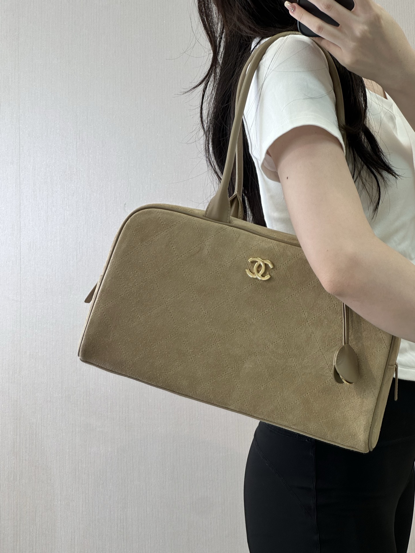 Ch@nel Bowling Bag-19*35.5*12.5CM