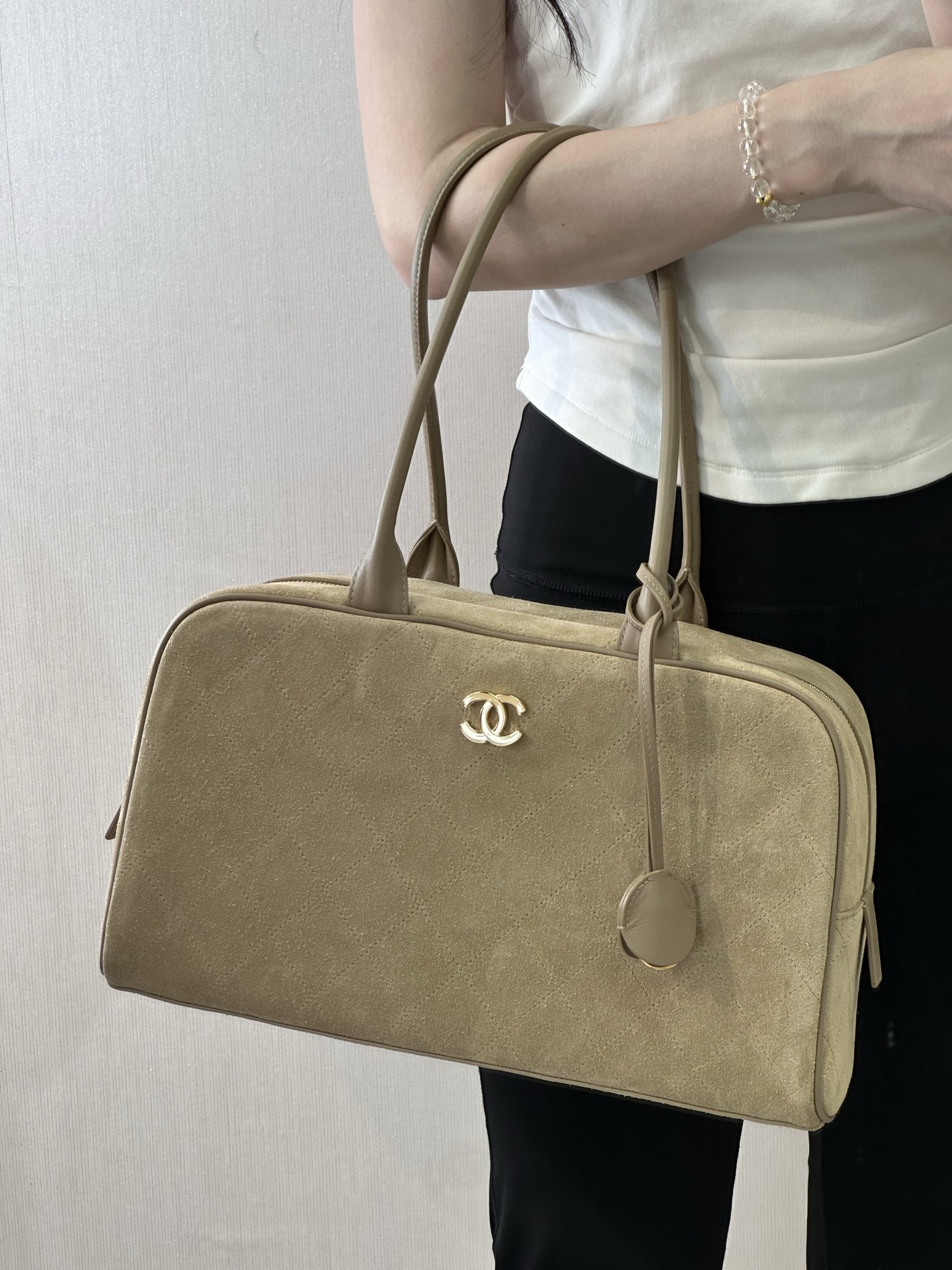Ch@nel Bowling Bag-19*35.5*12.5CM