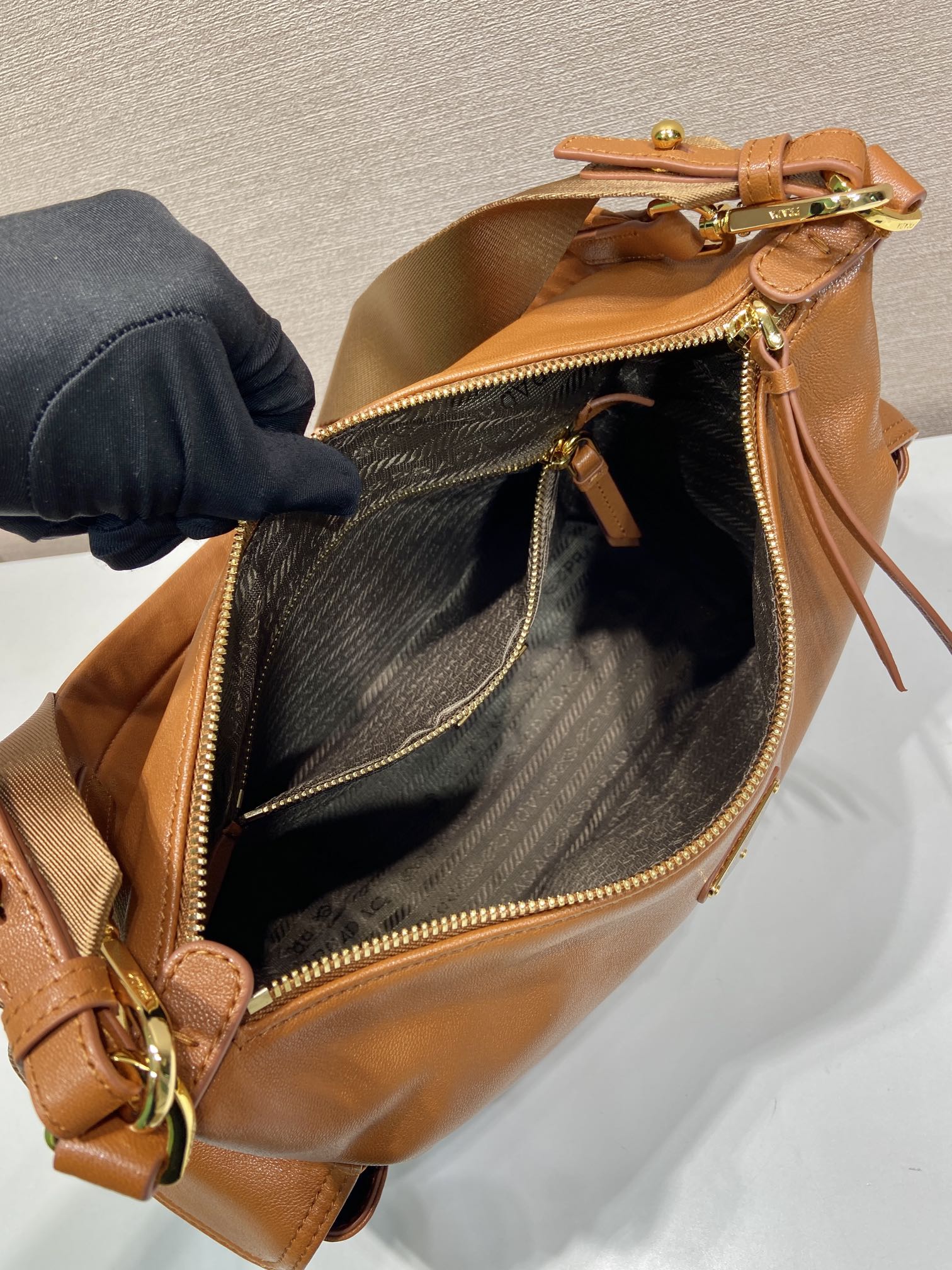 Pra*a 1BC264 Shoulder Bag-32*22*11.5CM
