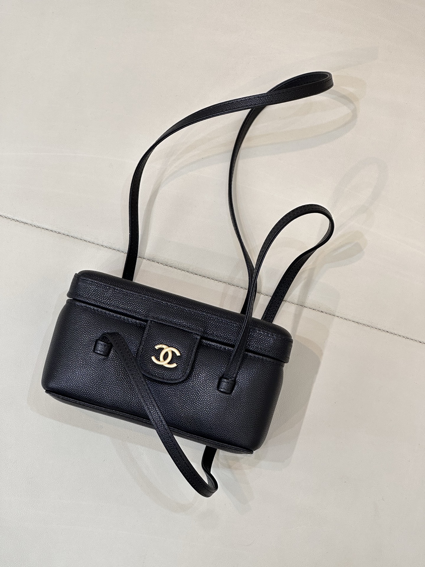 Ch@nel Long Vanity With Leather Strap-19CM