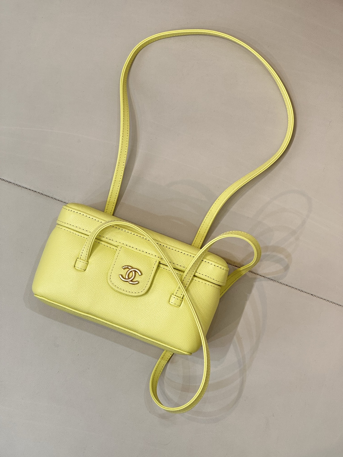 Ch@nel Long Vanity With Leather Strap-19CM
