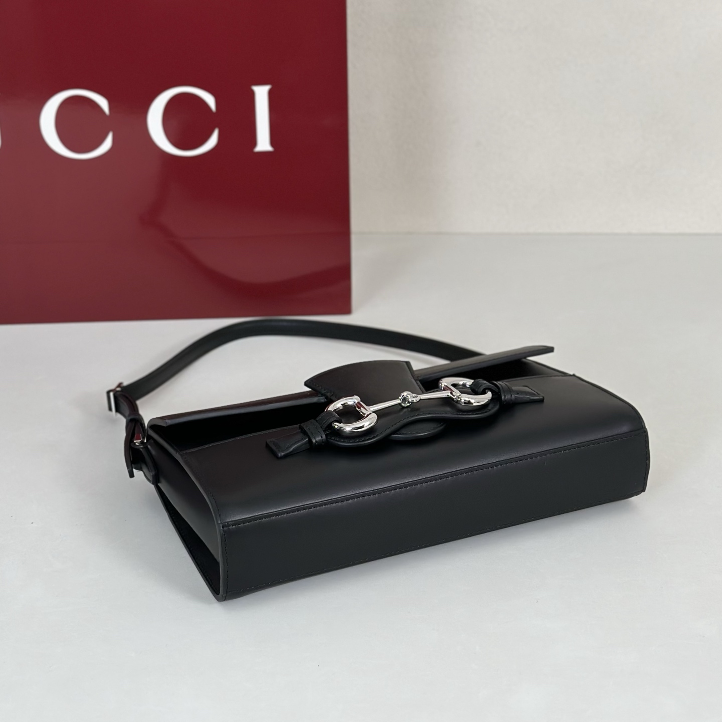 Guc*ci Horsebit Ristretto Bag-26*4.5*14.5CM