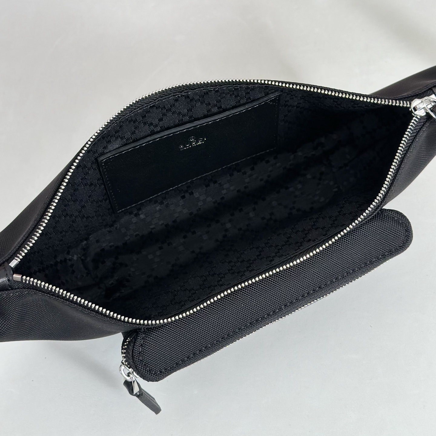 Guc*ci Tag Small Crossbody Bag In Black GG Canvas-20*10.5*2.5CM
