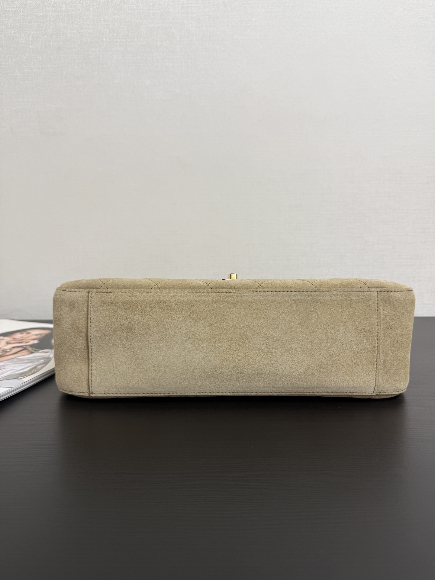 Cha*nel Suede Calfskin Souplissimo Maxi Flap-32CM