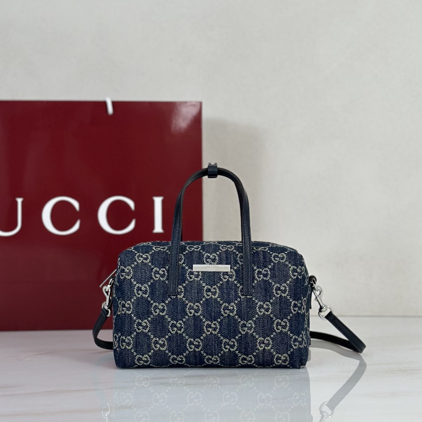 Guc*ci Small Boston Bag-20*12*11CM