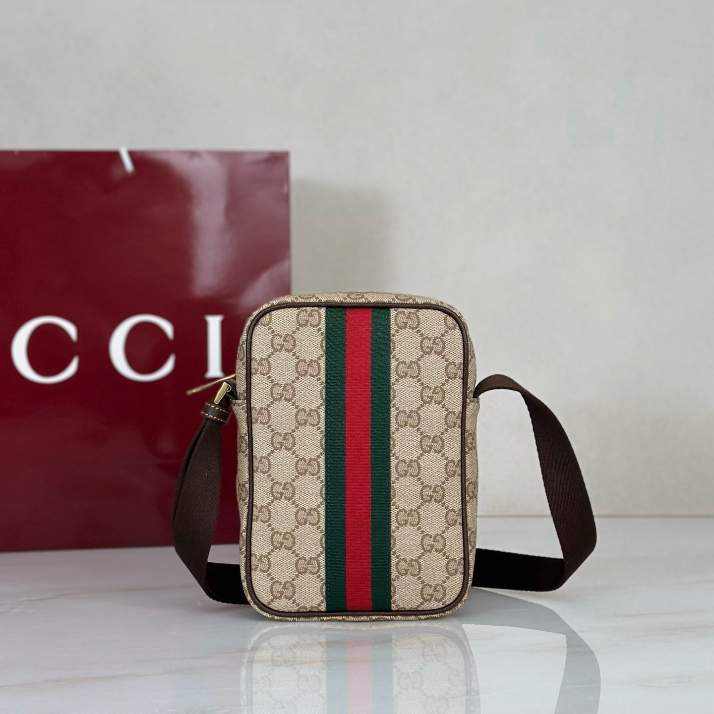 Gvc*1 GG Mmini Bag With Web Bag-13*20*5CM