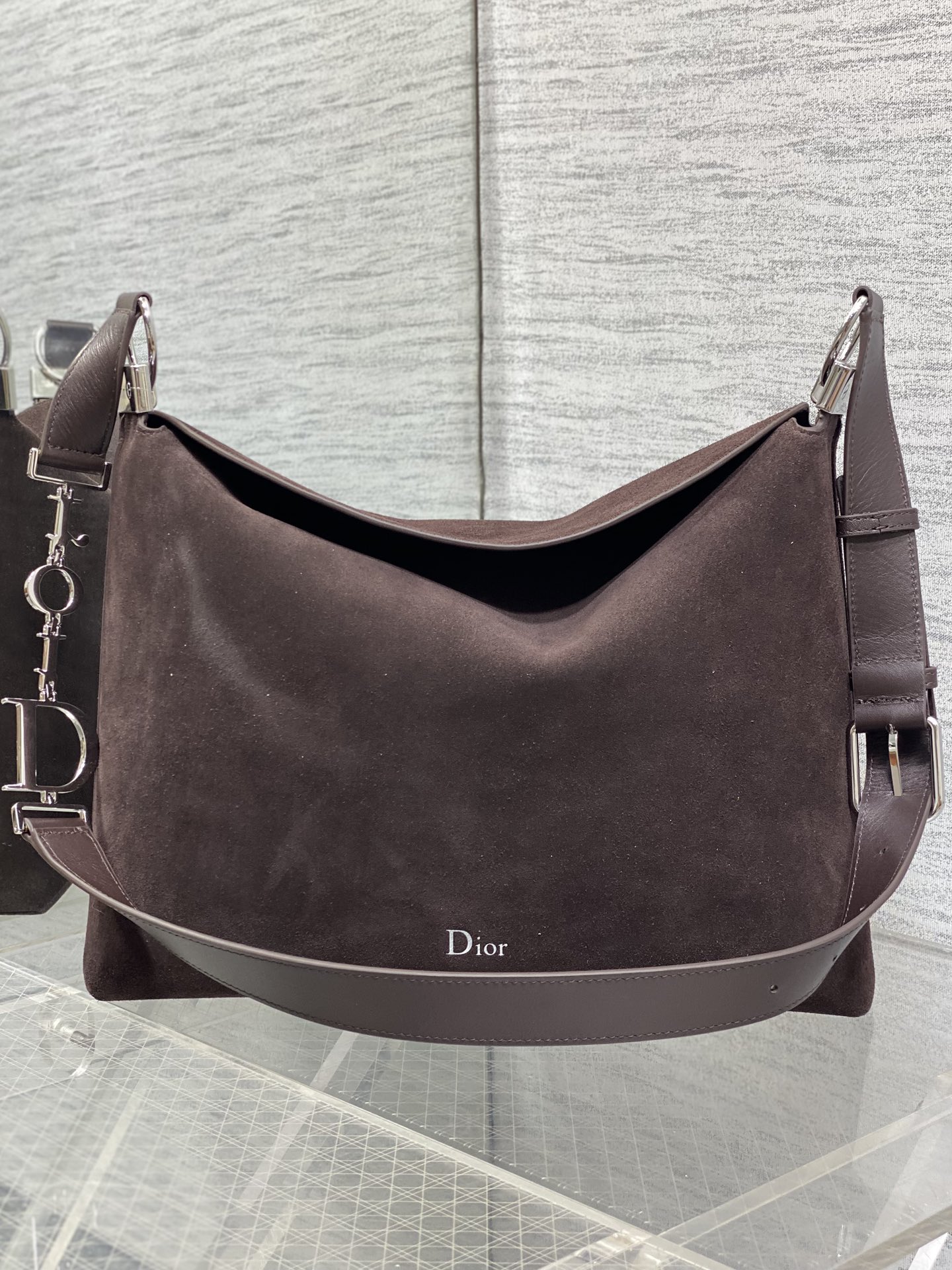 Diro 2026ss Chrustian Hobo Bag(Silver)-28*24*8CM/33*27*9CM/39*29*11CM