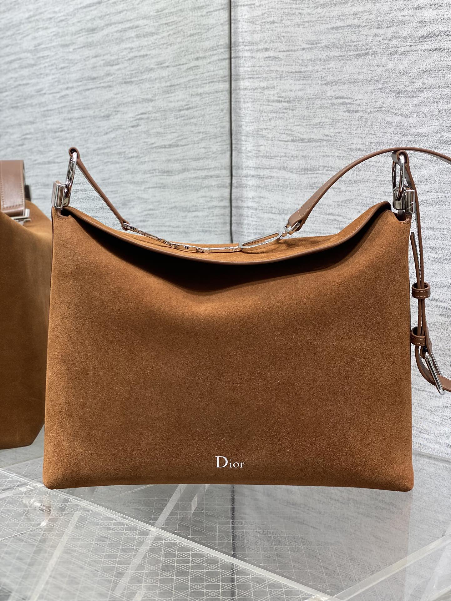 Diro 2026ss Chrustian Hobo Bag(Silver)-28*24*8CM/33*27*9CM/39*29*11CM