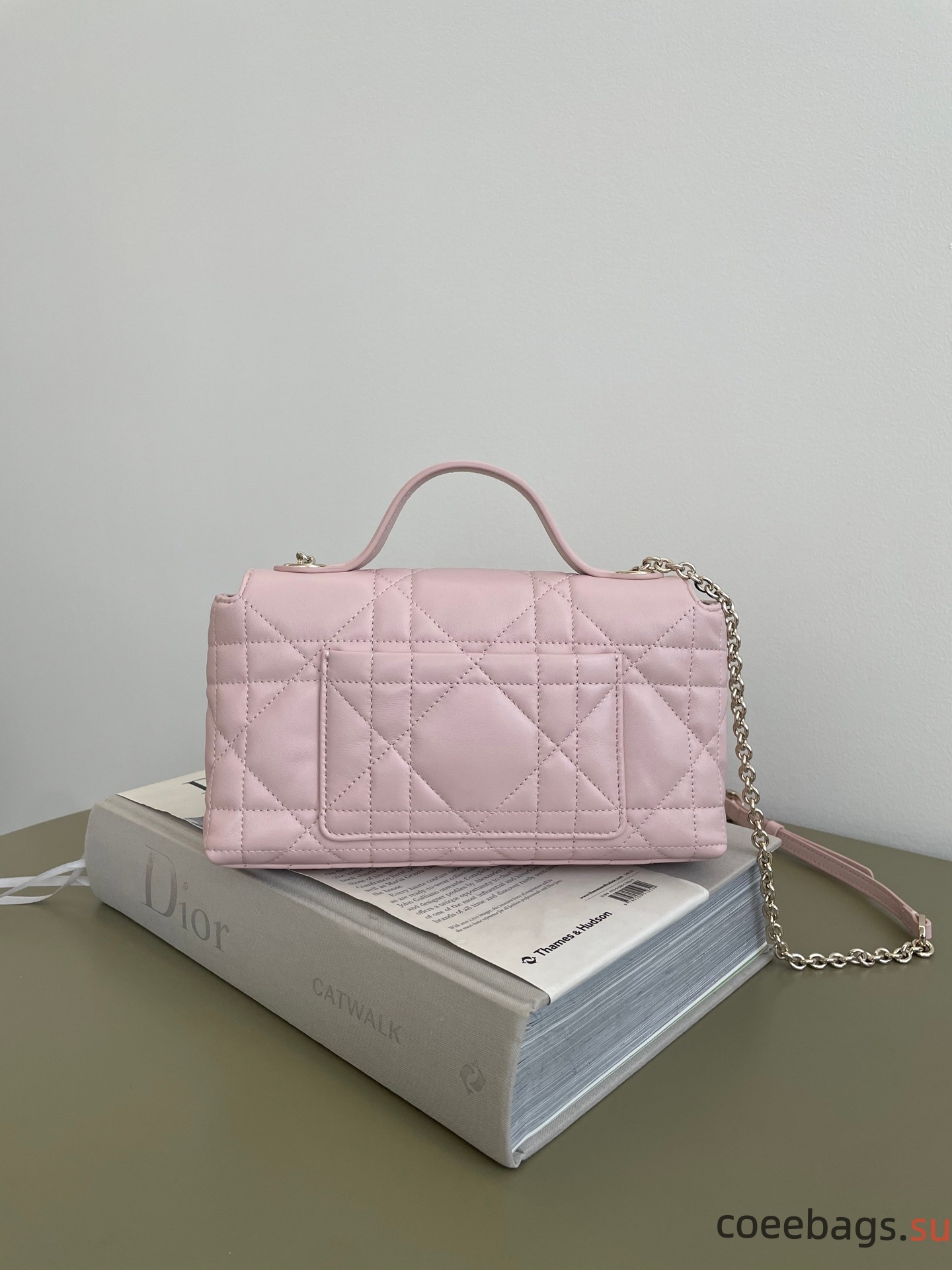 Di*or My Tender Top Handle Mini Bag Rose Tendre Macrocannage-21*7*11.5CM
