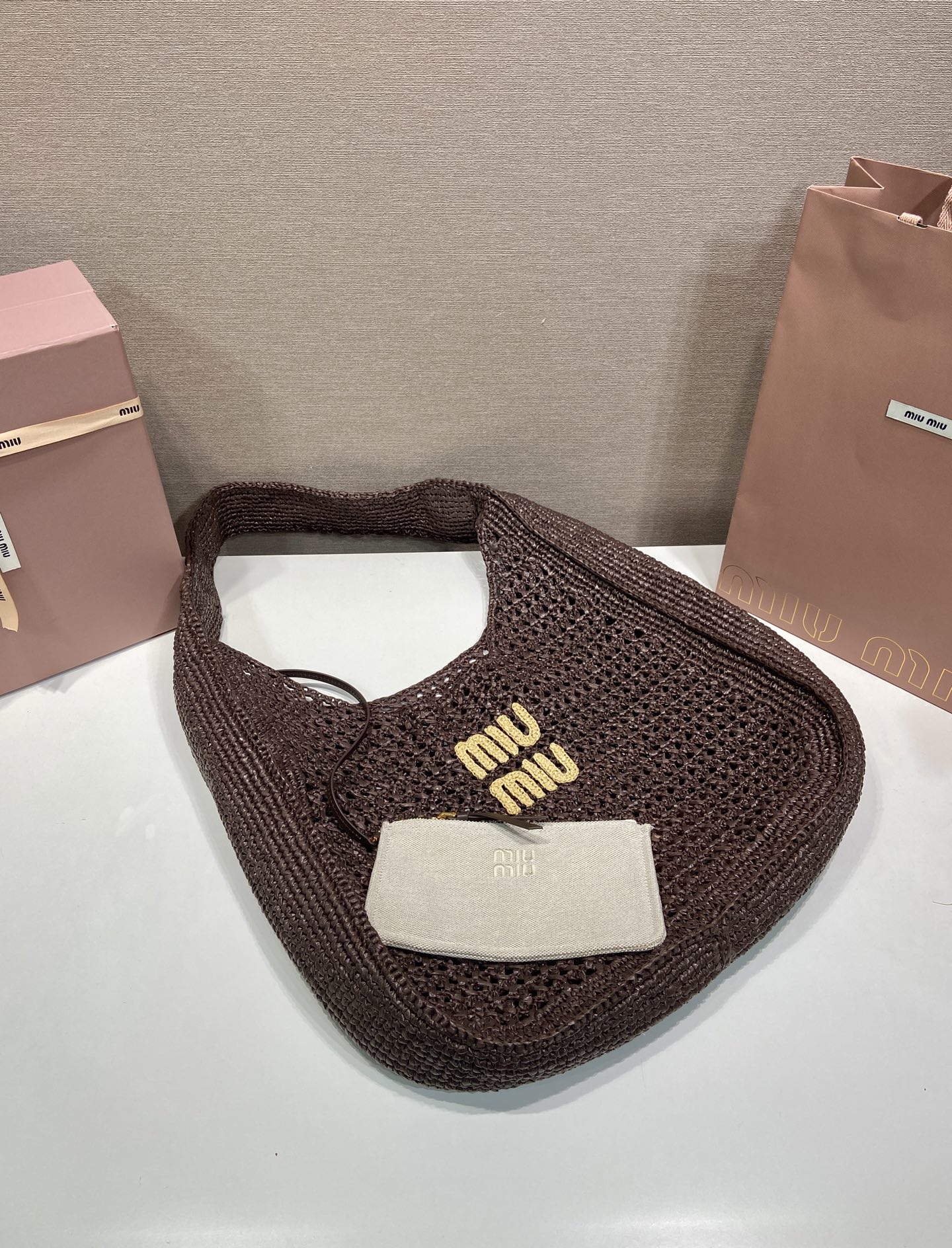 Miu Miu Crochet Hobo Bag-42.5*32*9CM