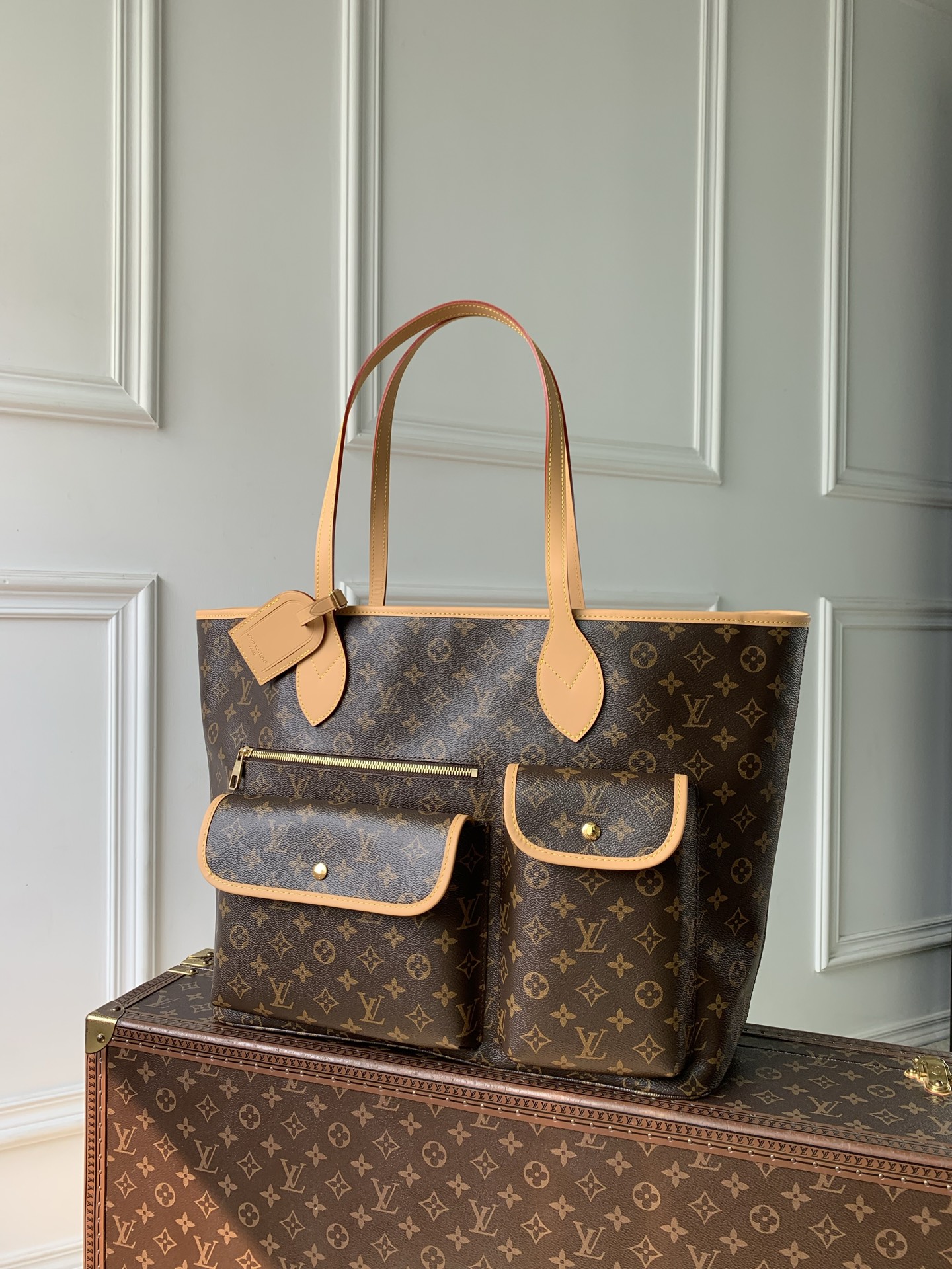 LV Nevereverfull Cargo Monogram Archive-M2A617-38 x 60 x 28CM
