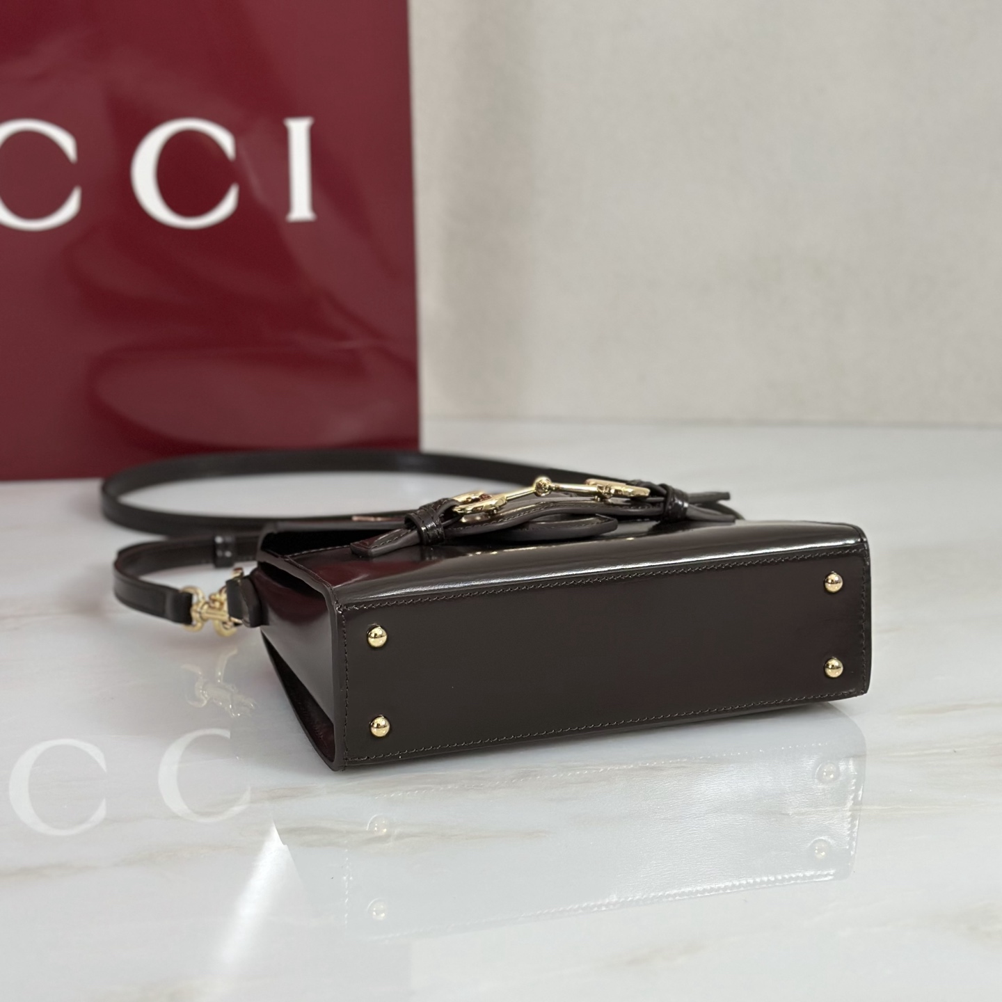 Guc*ci Horsebit Duomo Small Top Handle Bag-20*13.5*6CM