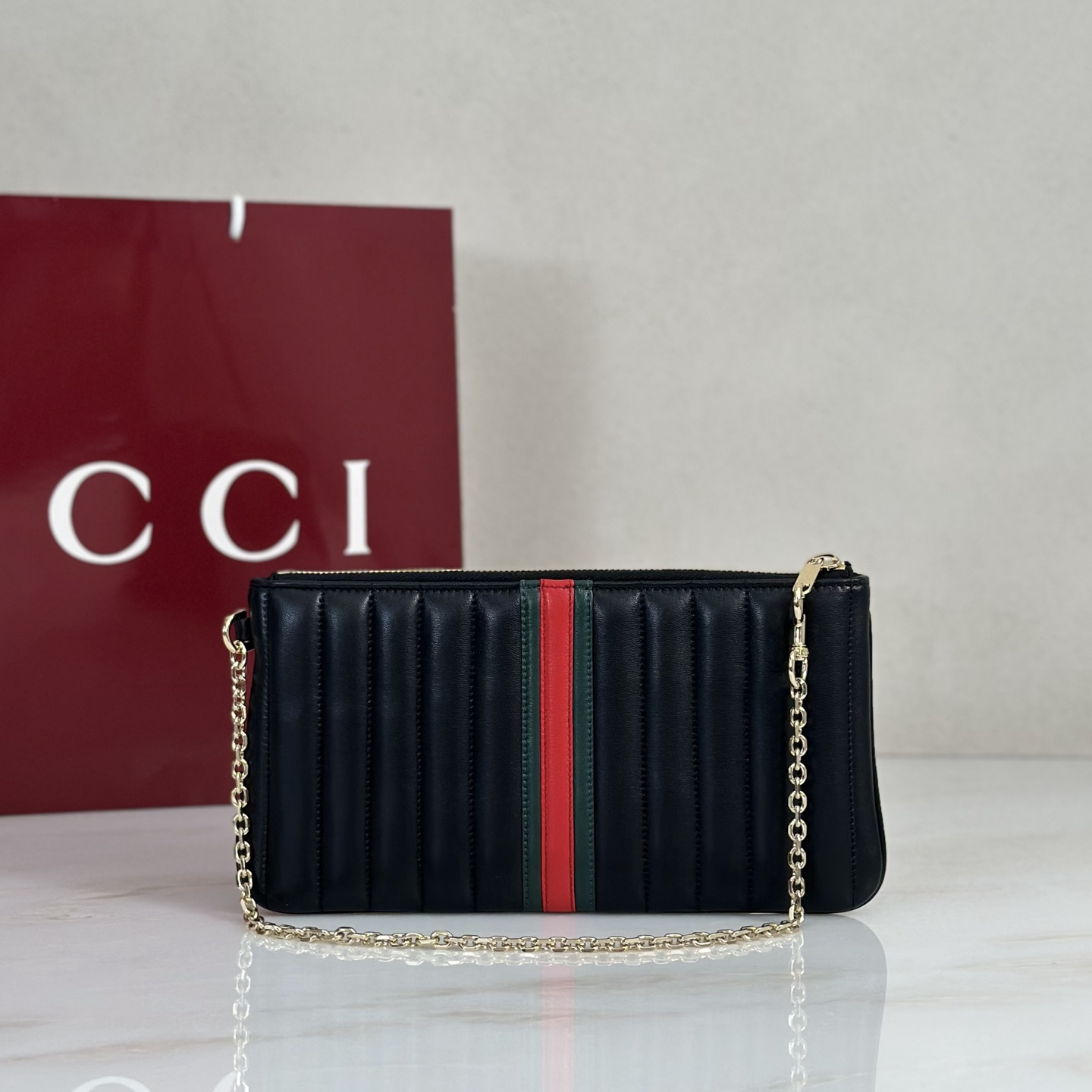 Gv*c* GG Marmont Pouch With Strap-26*13*1.5CM