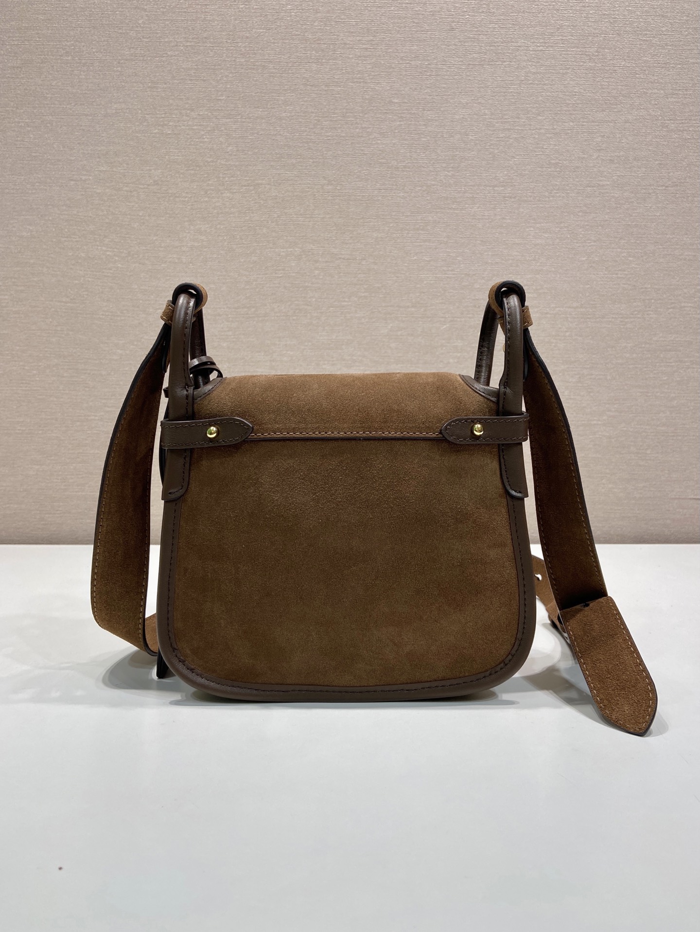 Pra*a Corsaire Aged Shoulder Bag-19.5*16.5*6CM