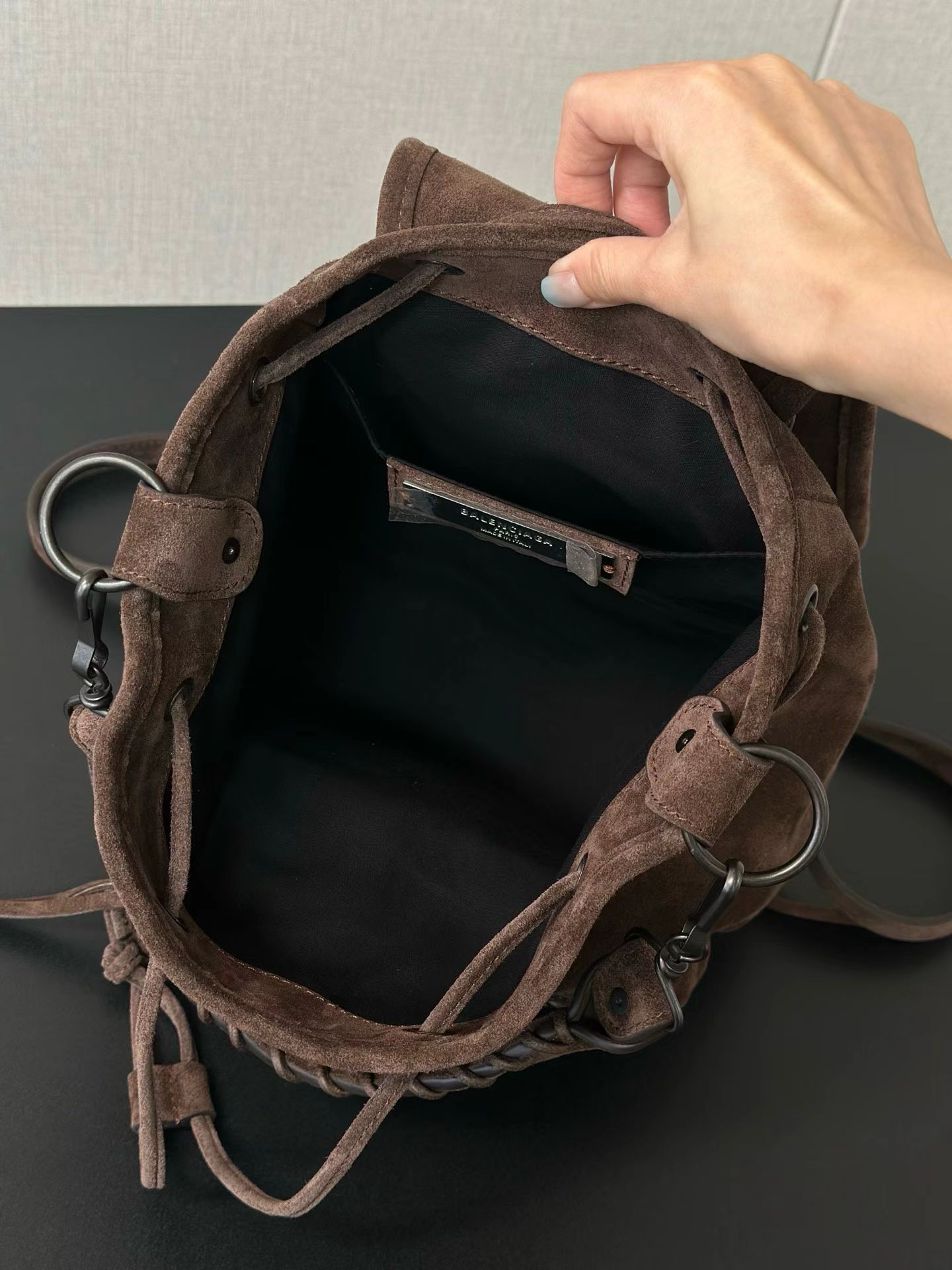 Balen*ciaga Le City Backpack Mini - Black-23.5*11*25CM