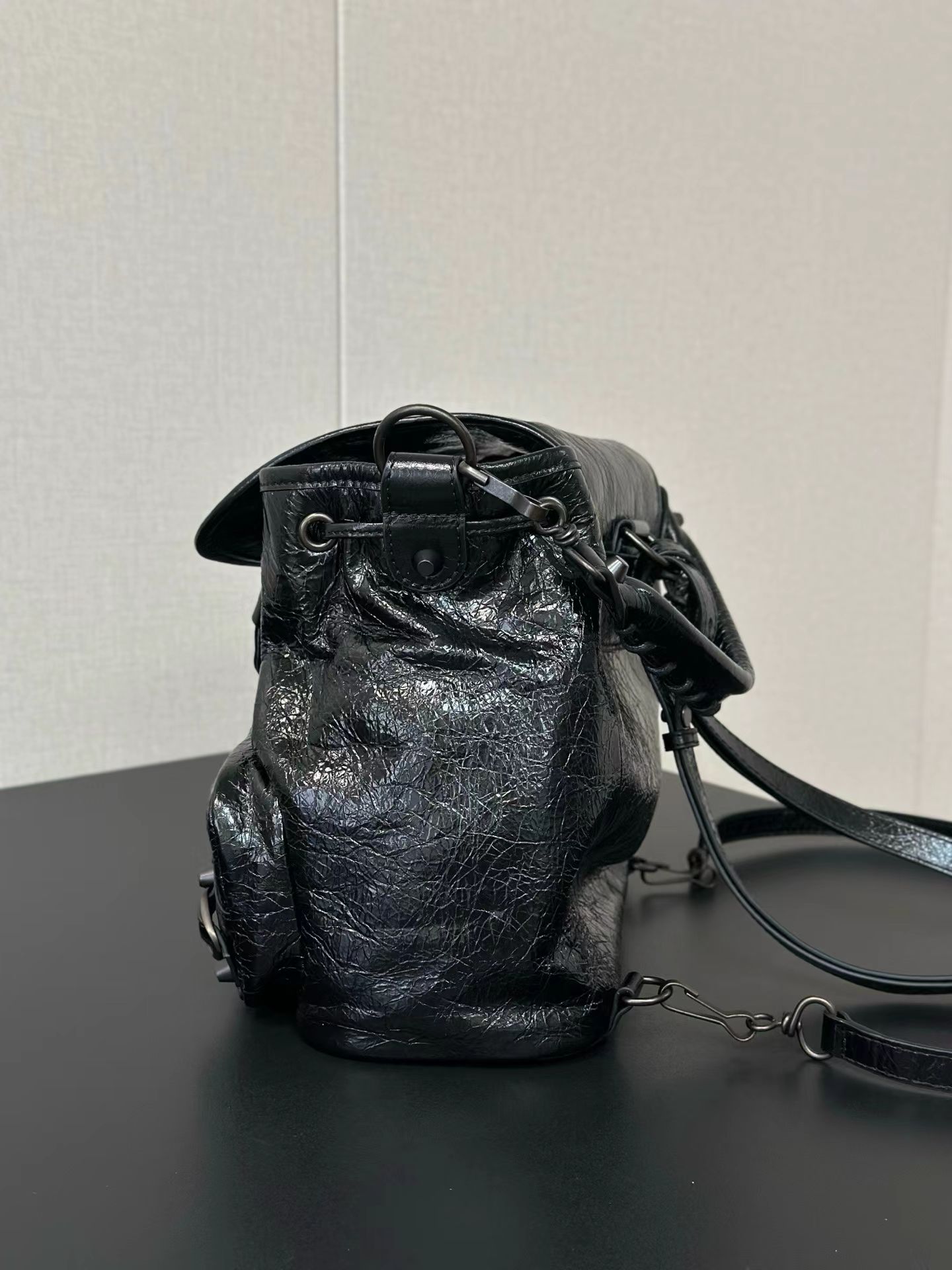 Balen*ciaga Le City Backpack Mini - Black-23.5*11*25CM