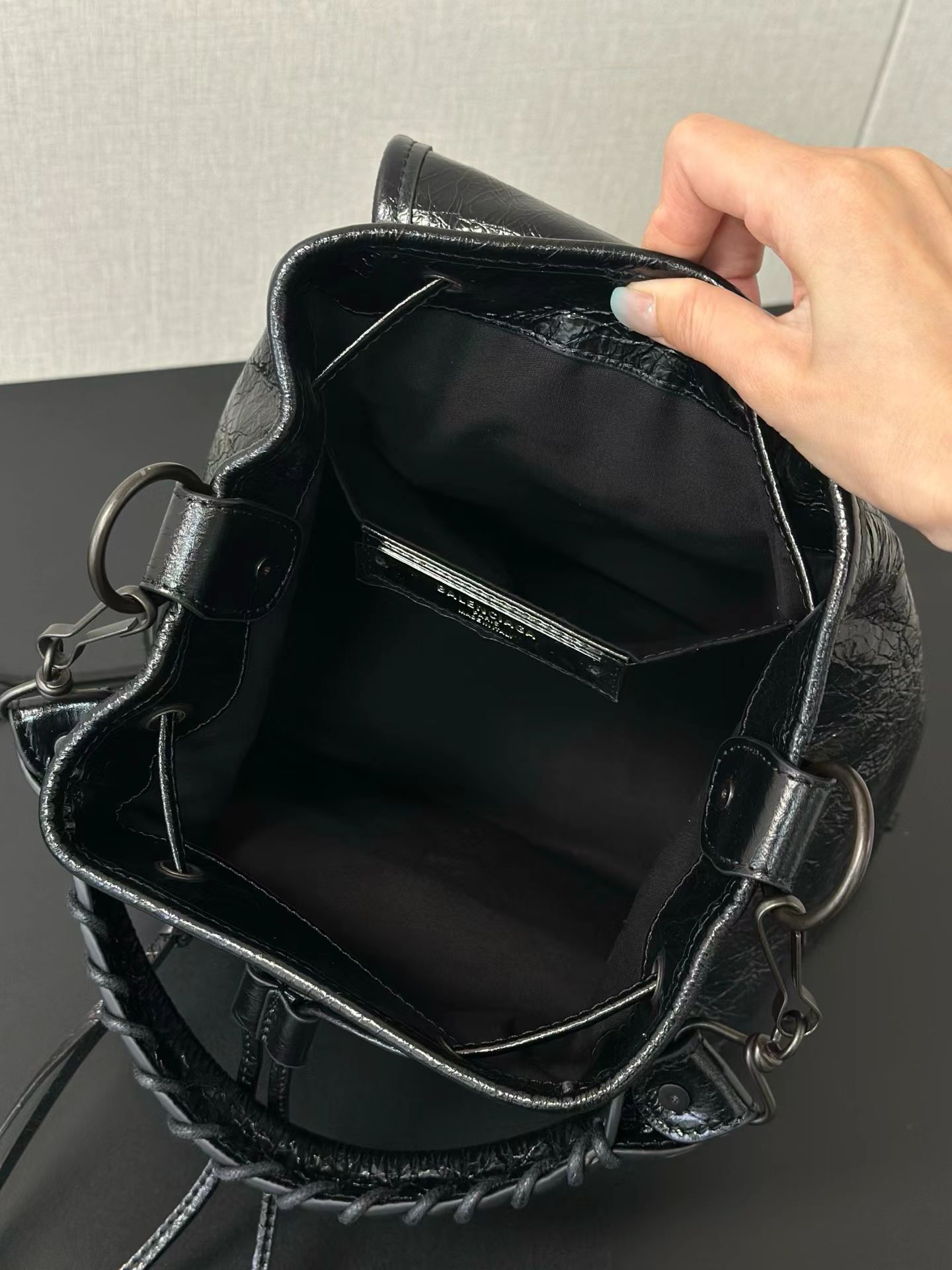 Balen*ciaga Le City Backpack Mini - Black-23.5*11*25CM