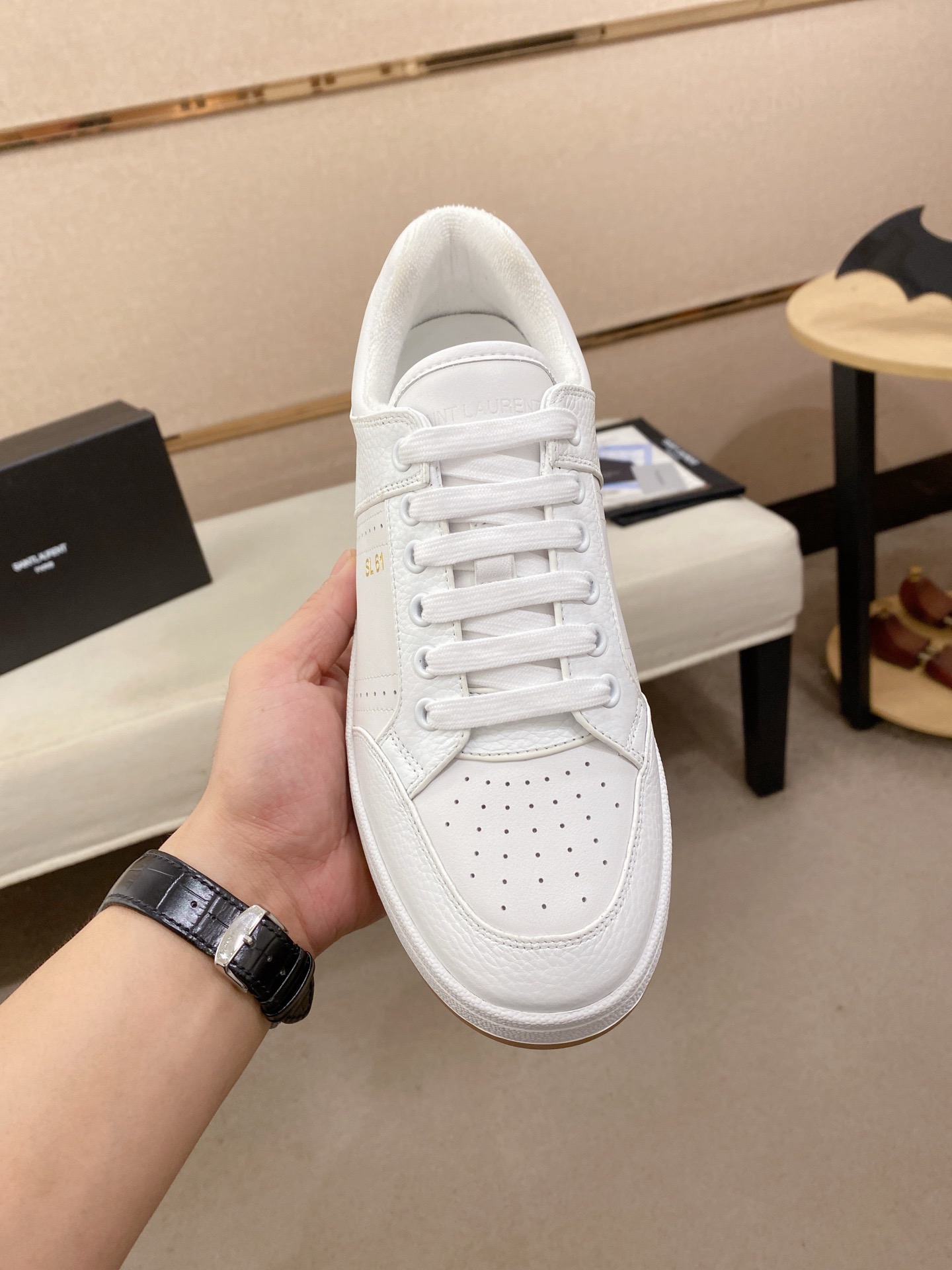 Sa1nt Lau*nt SL/61 leather Low-Top Sneakers